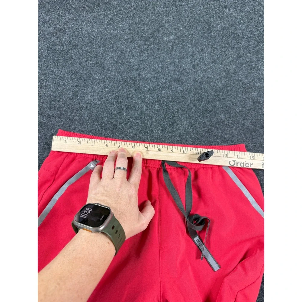 FIGS Scrub Pants Mens Small Red‎ Technical Collection Jogger Reflective Trim